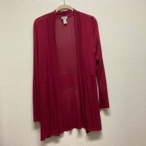 Chico’s Travelers Collection, Size 1 cardigan, Magenta